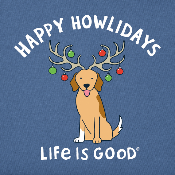 Life is Good Women's Crusher LS Tee Happy Howlidays