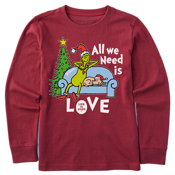 Life is Good Women's Crusher LS Grinch and Max All We Need