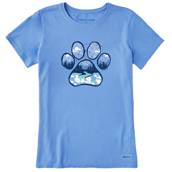 Life is Good Women's Crusher Tee Paw Landscape