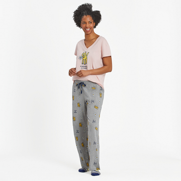 Life is Good Women's Snuggle Up Sleep Pant Rocket Daisy