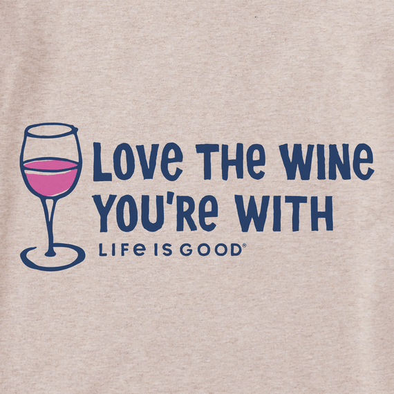 Life is Good Women's Crusher Tee Love the Wine