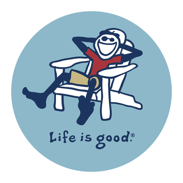 Life is Good Vintage Circle Sticker Jake Adirondack