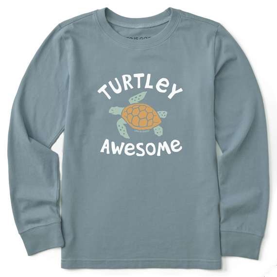 Life is Good Kids Crusher LS Tee Turtley Awesome