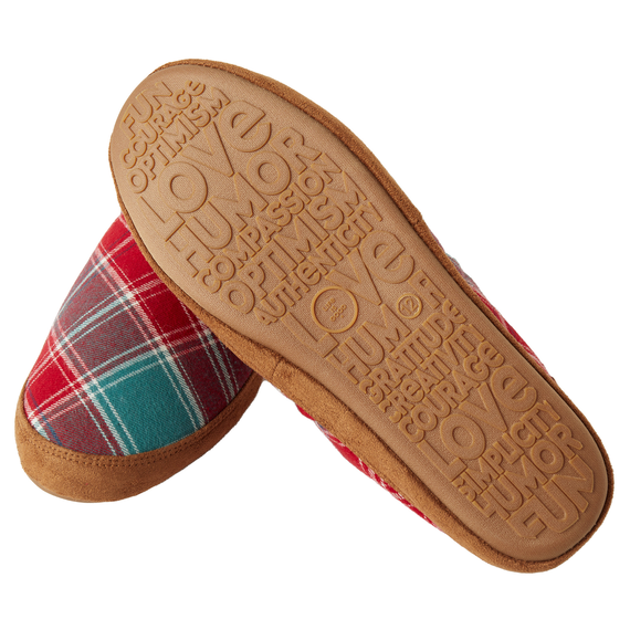 Life is Good Men's Holiday Plaid Slippers