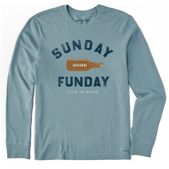 Life is Good Men's Crusher L/S Tee Sunday Funday Football